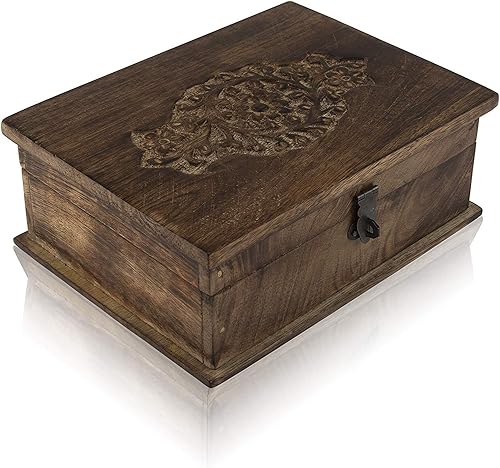 Miniatura 8 de Grandes ideas de regalo de cumpleaños, caja de joyería decorativa hecha a mano con cerradura y llave, organizador de joyas, caja de recuerdos, caja