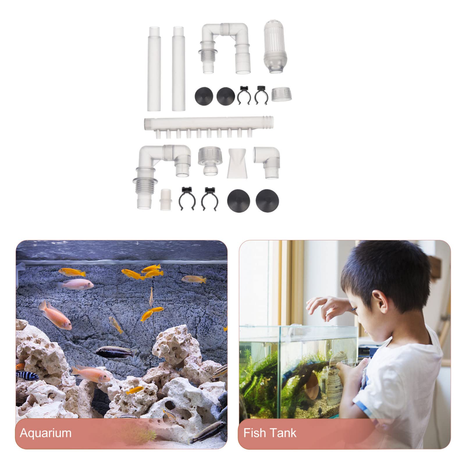 POPETPOP 3 Sets Wasserauslass von Aquariumrohr-Abflussrohr, Einlass-Zubehör, Ersatzzubehör, Fischkanisterfilter, externer Tank, professionelle Rohrteile, Filter