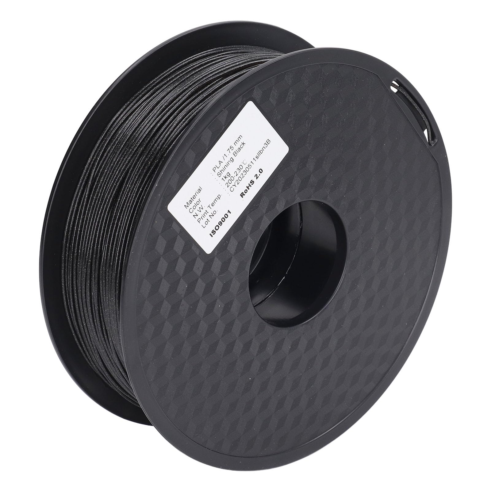 Filament do drukarki 3D PLA materiały eksploatacyjne do druku 3D miękki błyszczący czarny starannie nawinięty 1,75 mm do modelowania DIY Crafting