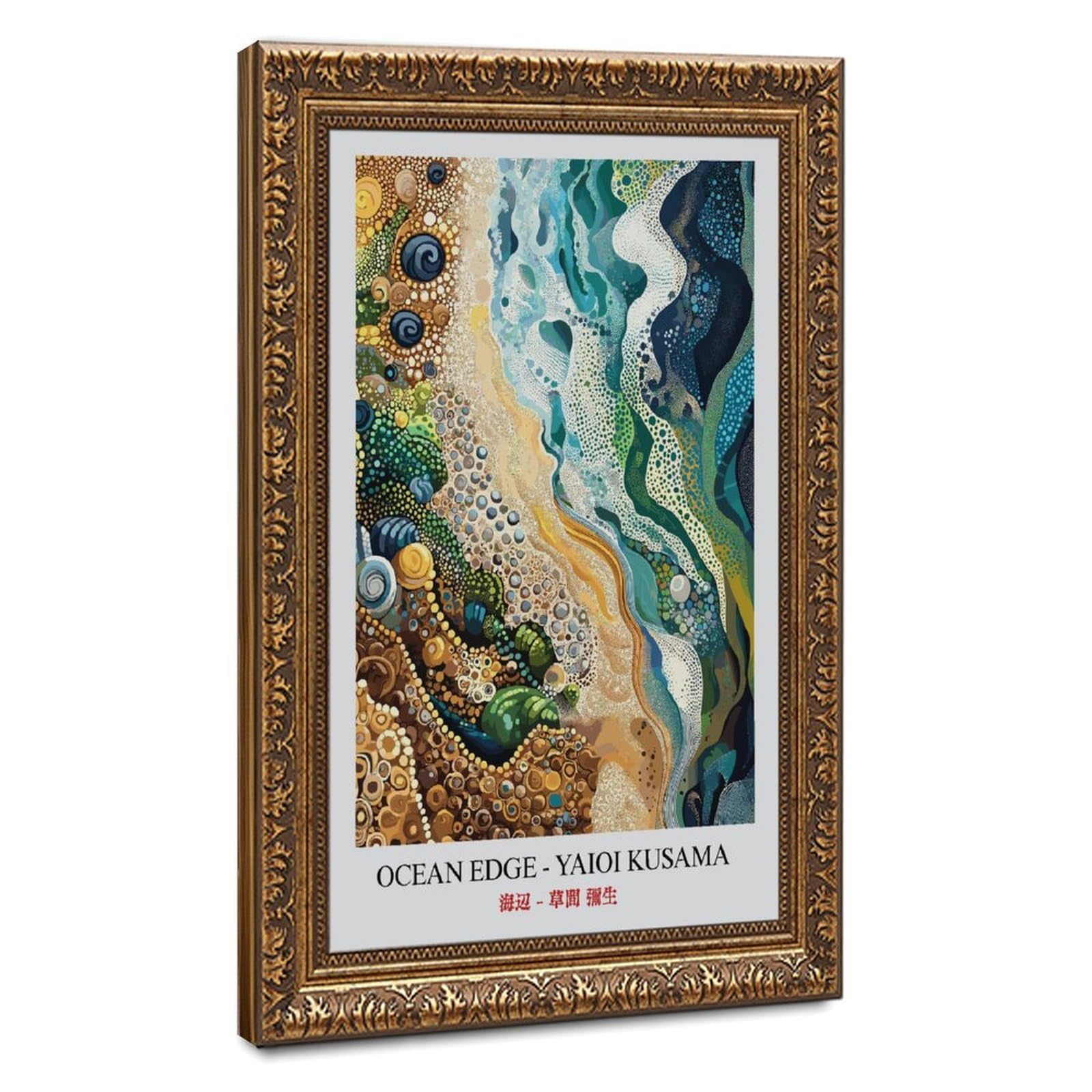 Bareronor Ocean Edge Canvas Poster Bedroom Decor Landscape Office Room Decor Gift 24" L X 36" W