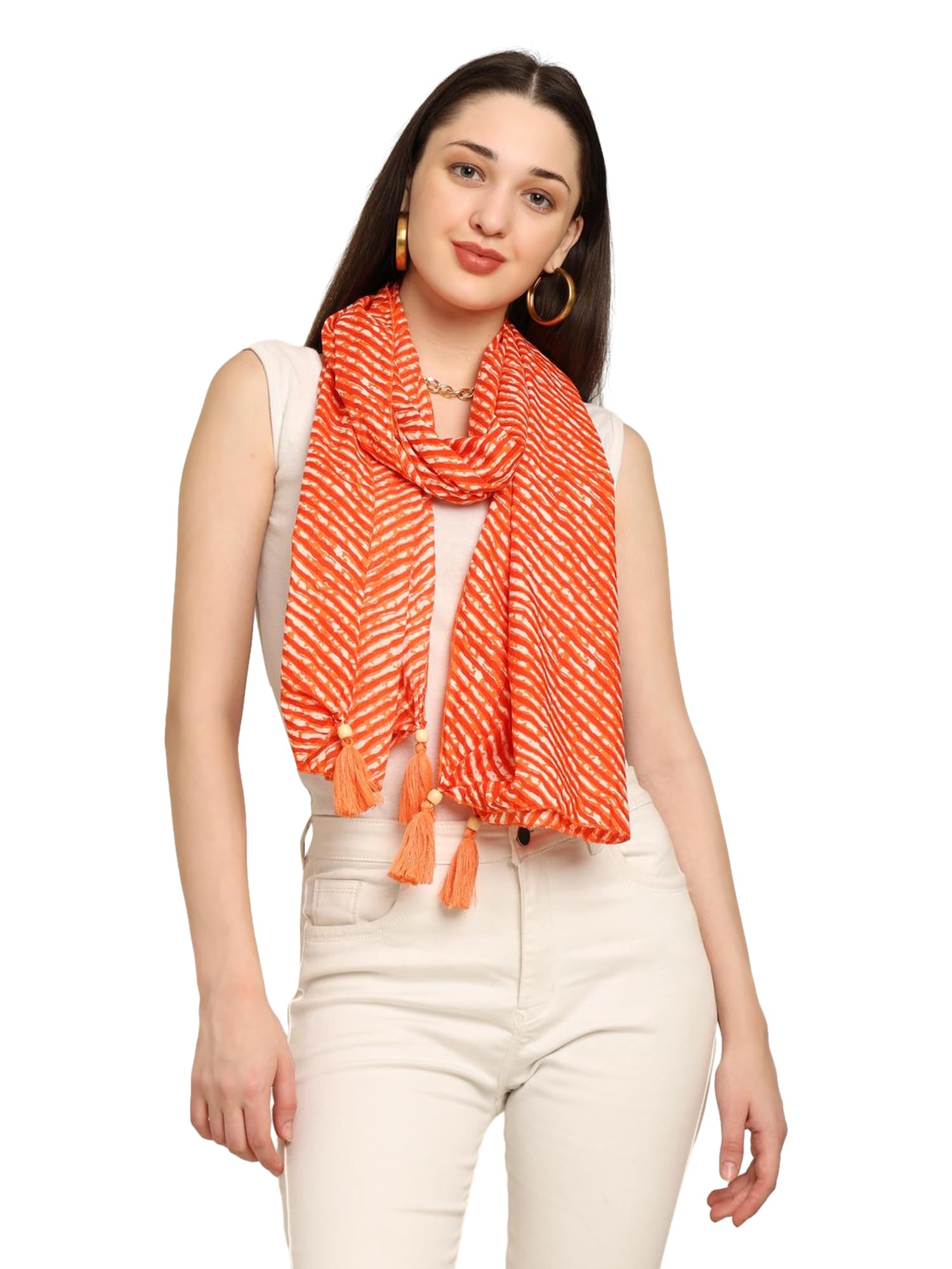KE KanhaExportsKE KANHA EXPORTS scarf for women stylish | Scarf For Women | face mask | Printed Fancy Tassle Full Face Cover | Head | Hair Face Protection | Sun Protection in summer | Lightweight