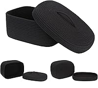 Vista 58 de Sea Team Round Cotton Rope Storage Basket with Lid, Lidded Woven Storage Bin, Nursery Storage Container, Diaper Caddy, Baby Shower Basket, Box, Cream