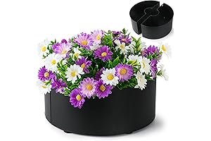 Patio Umbrella Planter - Set of 2 Semi-Circle Planters