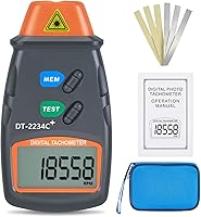 Vista 2 de AGPtek® - Tacómetro digital láser fotográfico profesional, sin contacto, tacómetro RPM