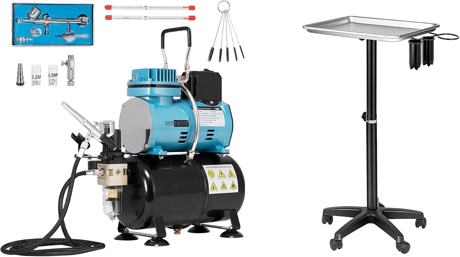 VIVOHOME Airbrushing Paint Compressor Kit with Aluminum