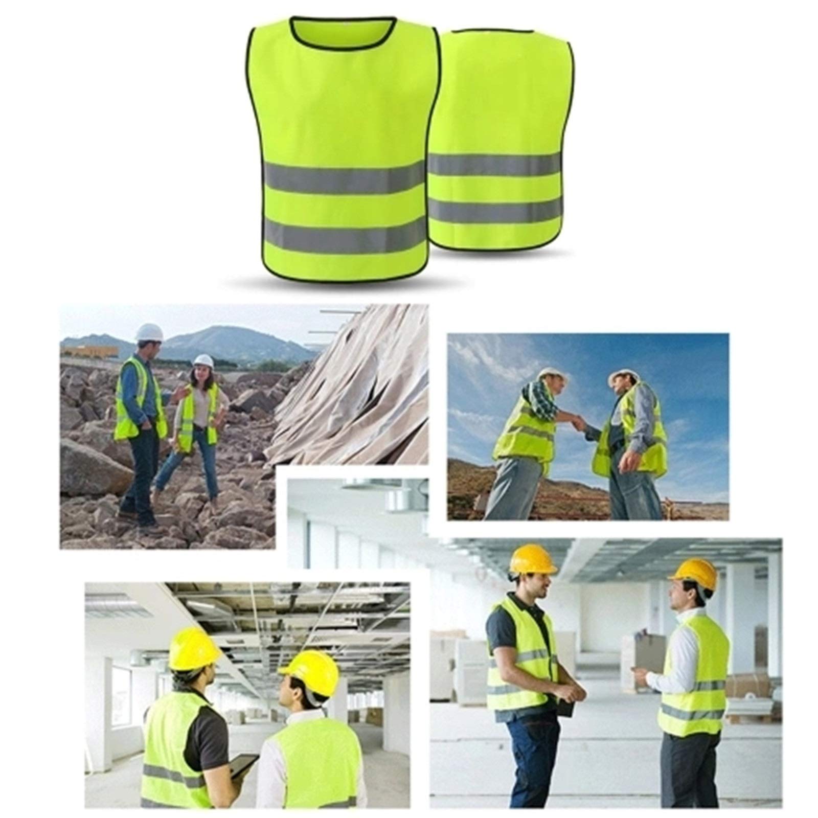 Gilet Réfléchissant Vêtements de Travail Sécurité la sécurité pour L'extérieur(M)