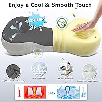 Vista 6 de Almohada Cervical de Rodillo para el Cuello, Di Adiós al Dolor de Cuello, Almohada de Soporte de Cuello para Viaje para Dormir de Lado, Almohada