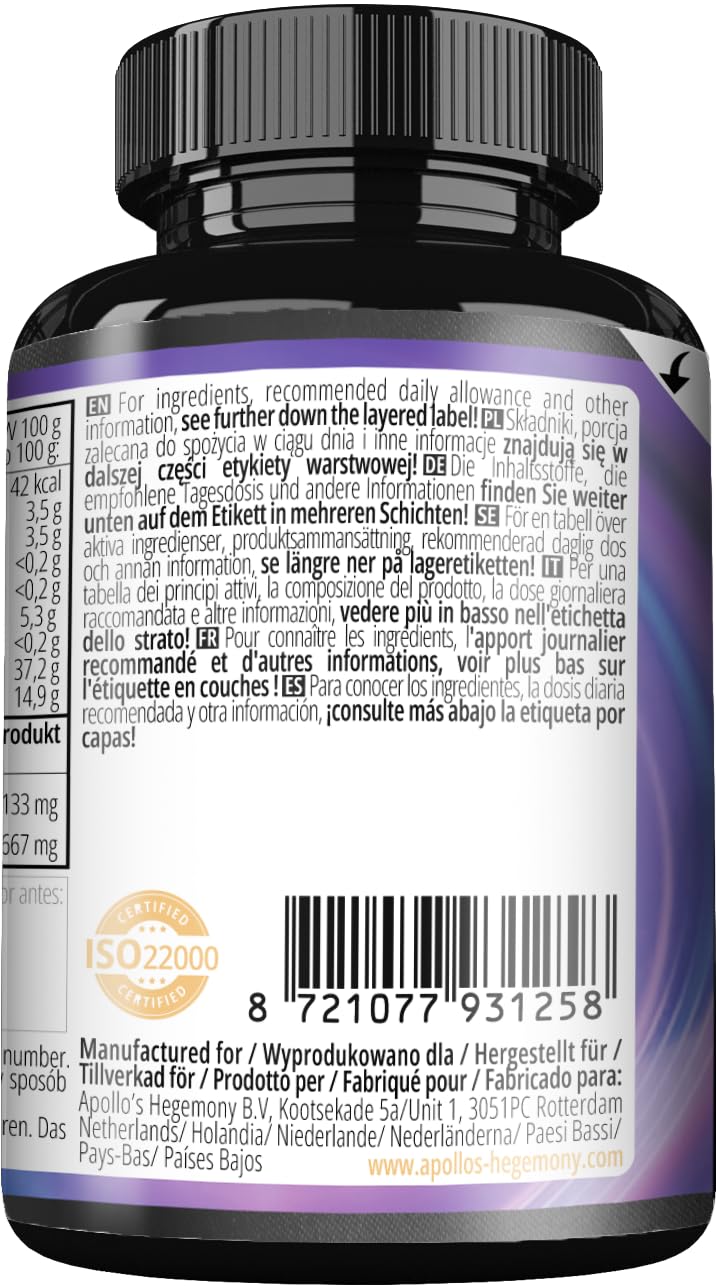 Sodium Butyrate Forte 400 mg (80% Butyric Acid) - 100 Capsules Végétales - 100 jours d'approvisionnement - Supplément pour soutenir la santé de l'intestin - par Apollo's Hegemony