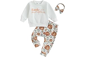 Cozy and Colorful Halloween Ensemble for Baby Girls