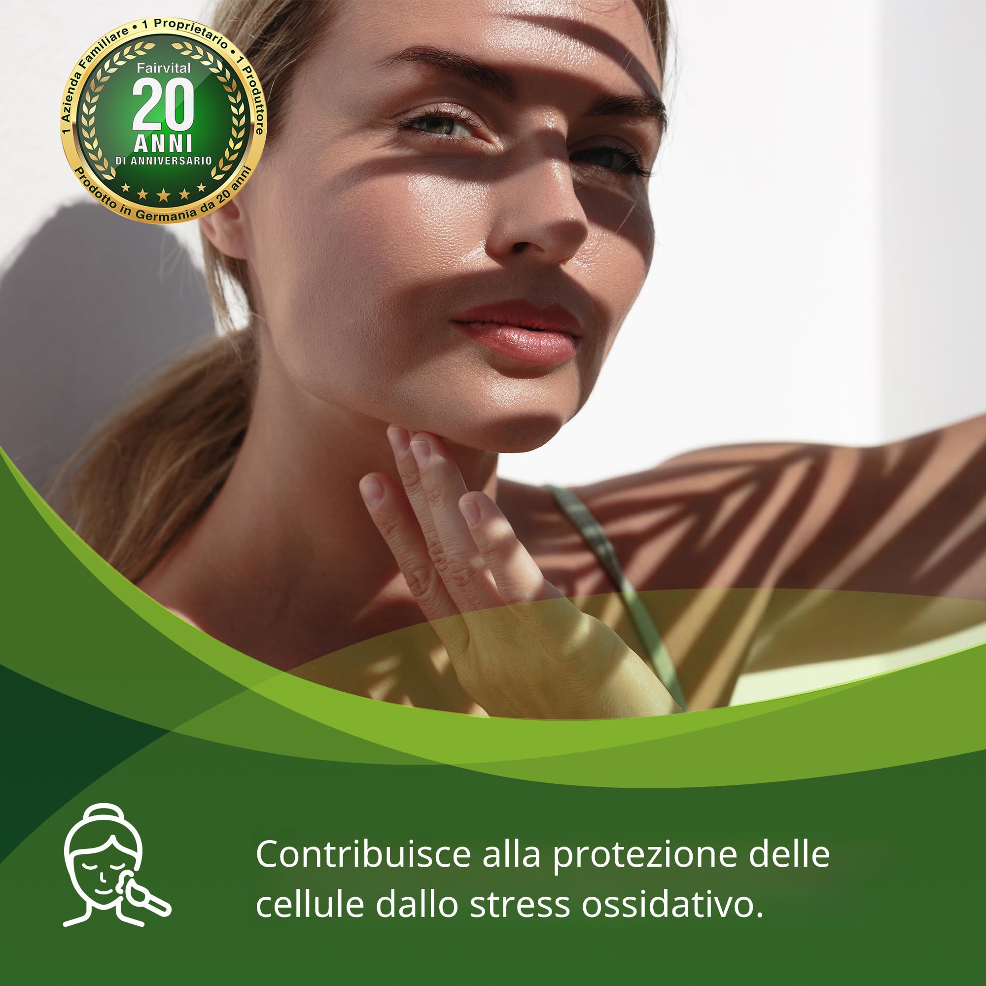 fairvital Vitamina C tamponata 1000 mg ad alto dosaggio, 400 capsule, VEGANA, delicata per lo stomaco, ascorbato di calcio