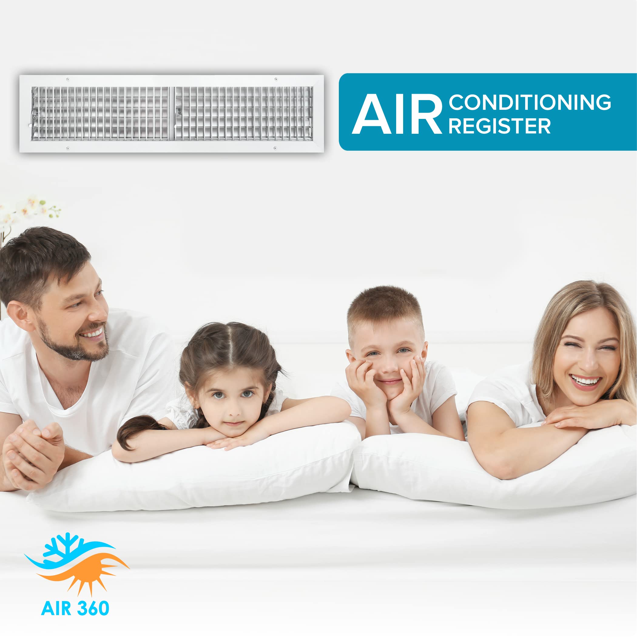 Air 360 Air Vent Covers Wall AC Grille – Premium 30 x 6 Inch Register Vent  Cover – Durable Rustproof Aluminum Wall Vent – Multi-Shutter Damper –  Individually Adjustable Front Blades : Amazon.co.uk: DIY u0026 Tools