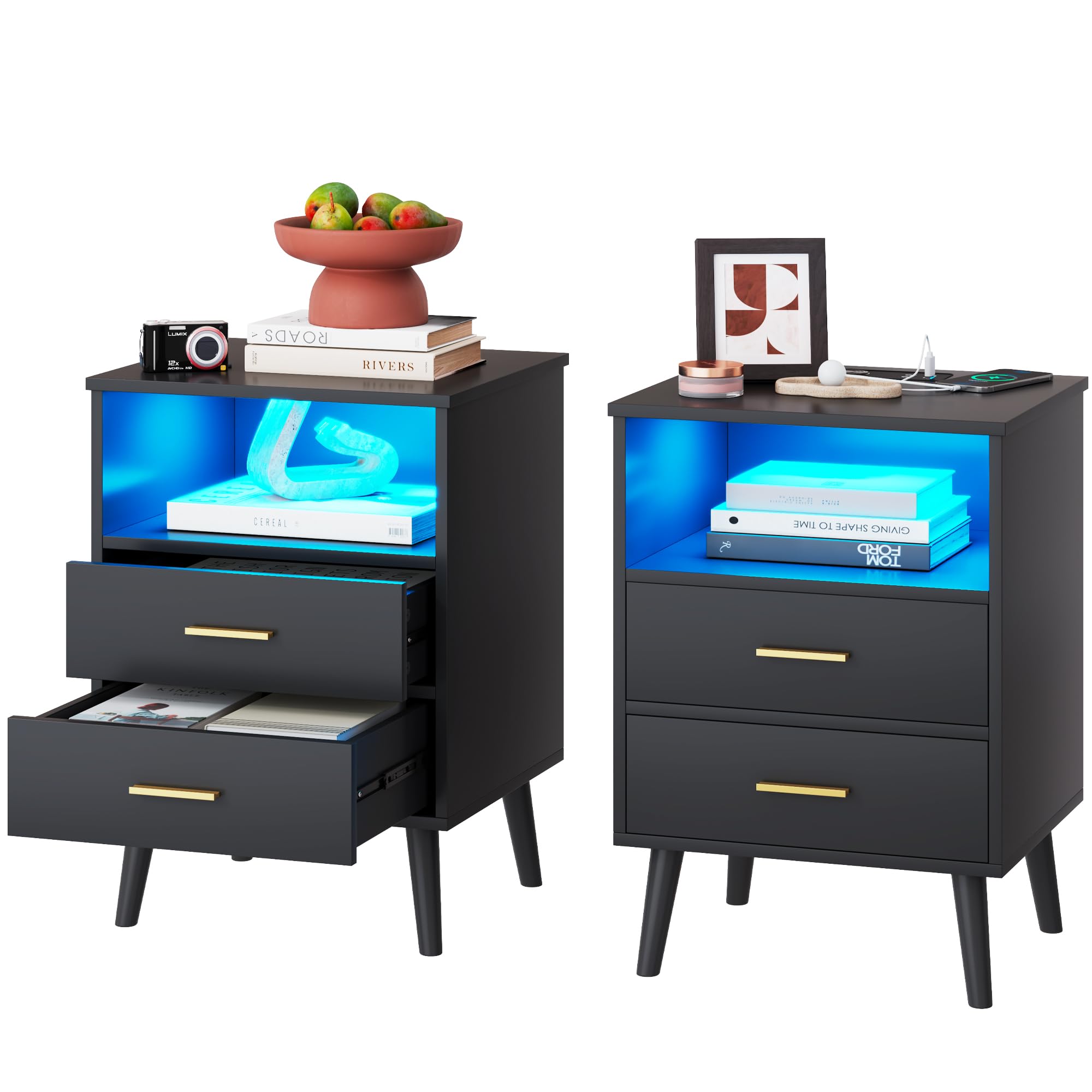 LVSOMT Nightstands Set of 2