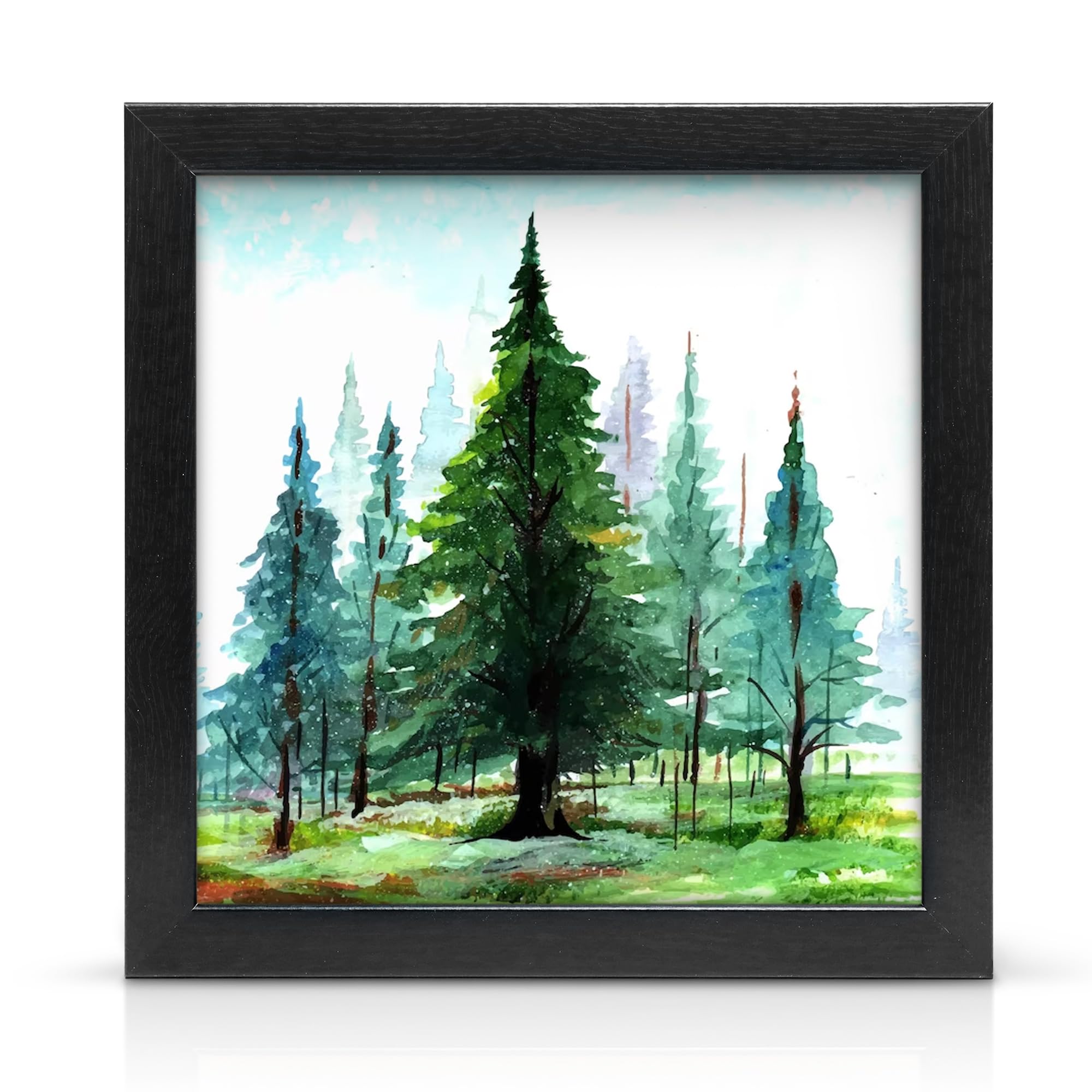 Ulisia Enterprise Black 50X50cm Wooden Effect Photo / Picture Frame Wall Mountable With Acrylic Display