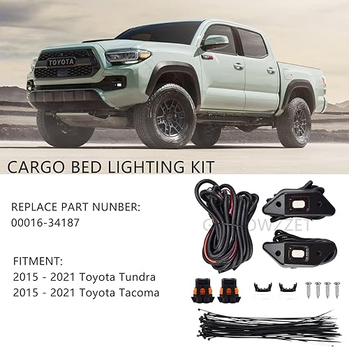 Miniatura 2 de Kit de iluminación LED para camioneta Toyota Tundra Tacoma 2015-2021 incluye ambas luces con biseles de montaje y arnés de cables de repuesto