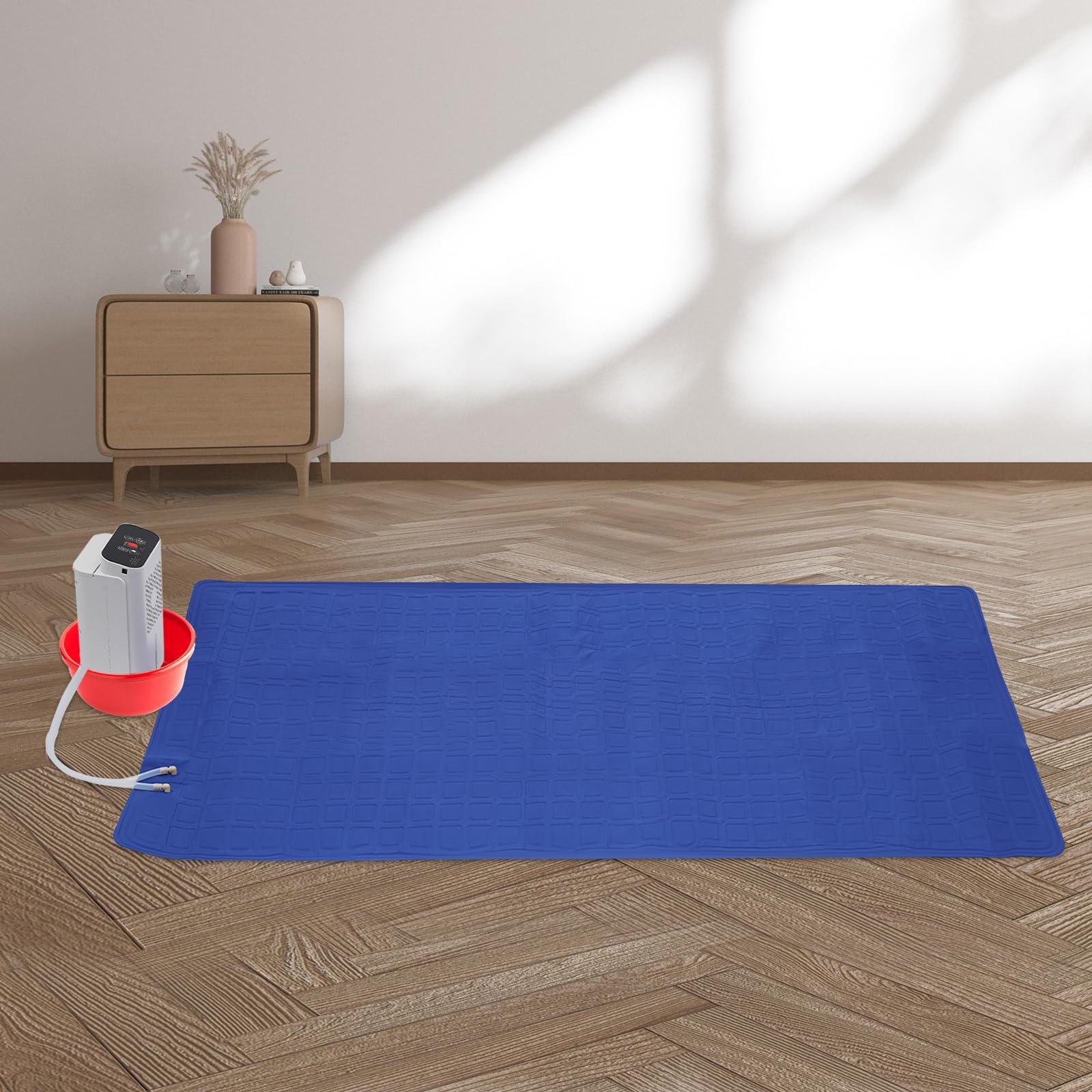 Máquina de enfriamiento de Cama con Panel LCD, Almohadilla de enfriamiento de colchón para Personas con Calor y sudoración Nocturna, 63 x 27.5 Pulgadas