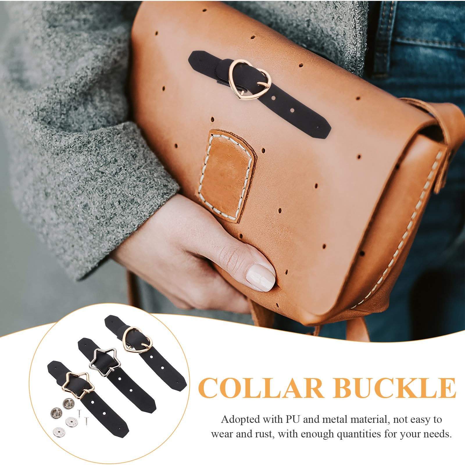 3 Stück Leder Schnallen für Plisseerock mit Seitlicher Pu Metall Dekoration Rostfrei und Stilvoll für Selbstgemacht Liebhaber und Faltenrock Zubehör