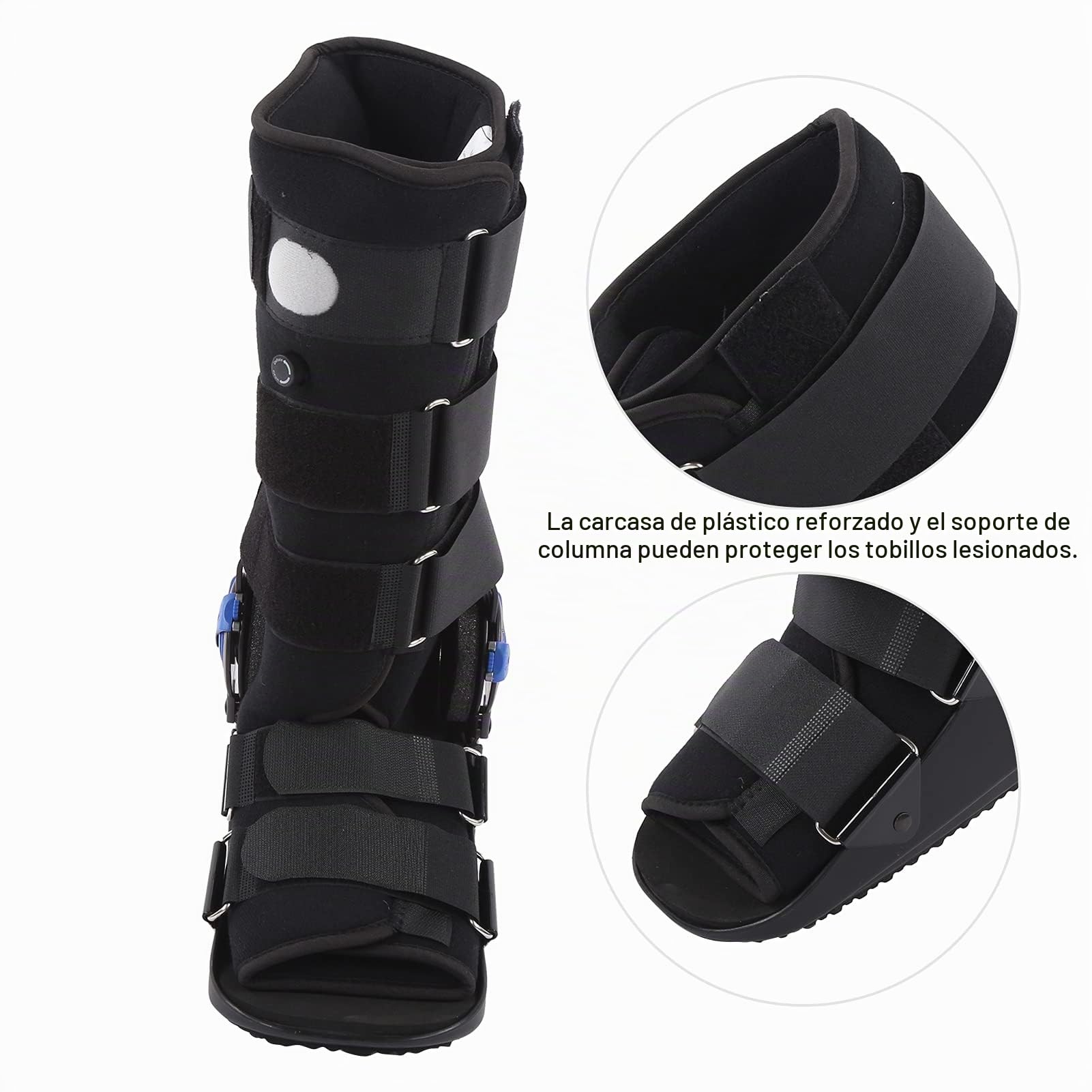 Bota Para Fracturas, Tobillera Con Bolsa De Aire, Bota Ortopédica Para Fracturas Cortas, Soporte Ajustable Con Cojín De Aire Para Rehabilitación De Lesiones De Tobillo Y Tendón De Aquiles Talla