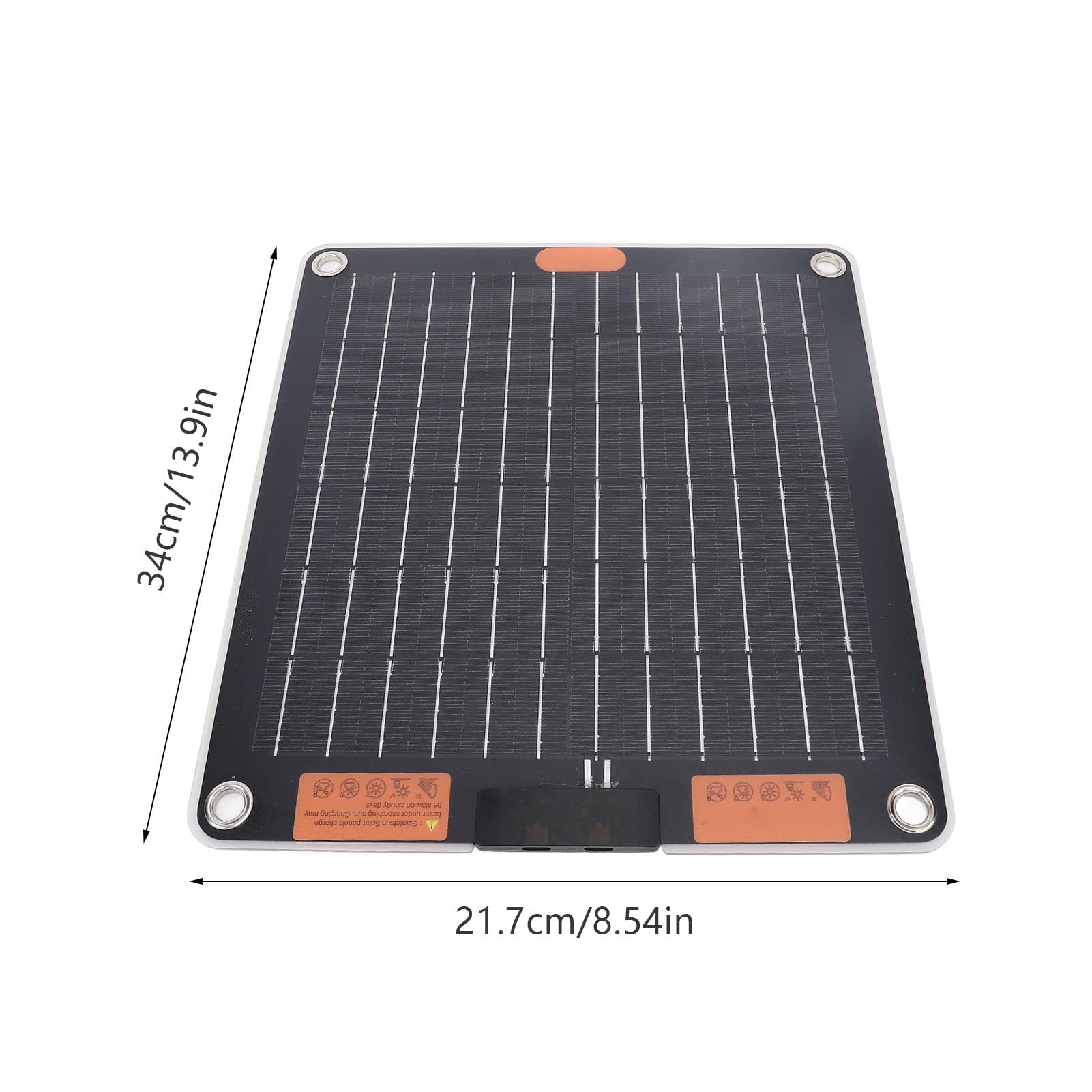 HEEPDD Pannello Solare Portatile Caricabatterie Monocristallino Bifacciale 20W 5V 2A Uscita Doppia Tipo C Ultra Sottile 13,4 X 8,5 Pollici Leggero per gli Appassionati di attività all'aperto da