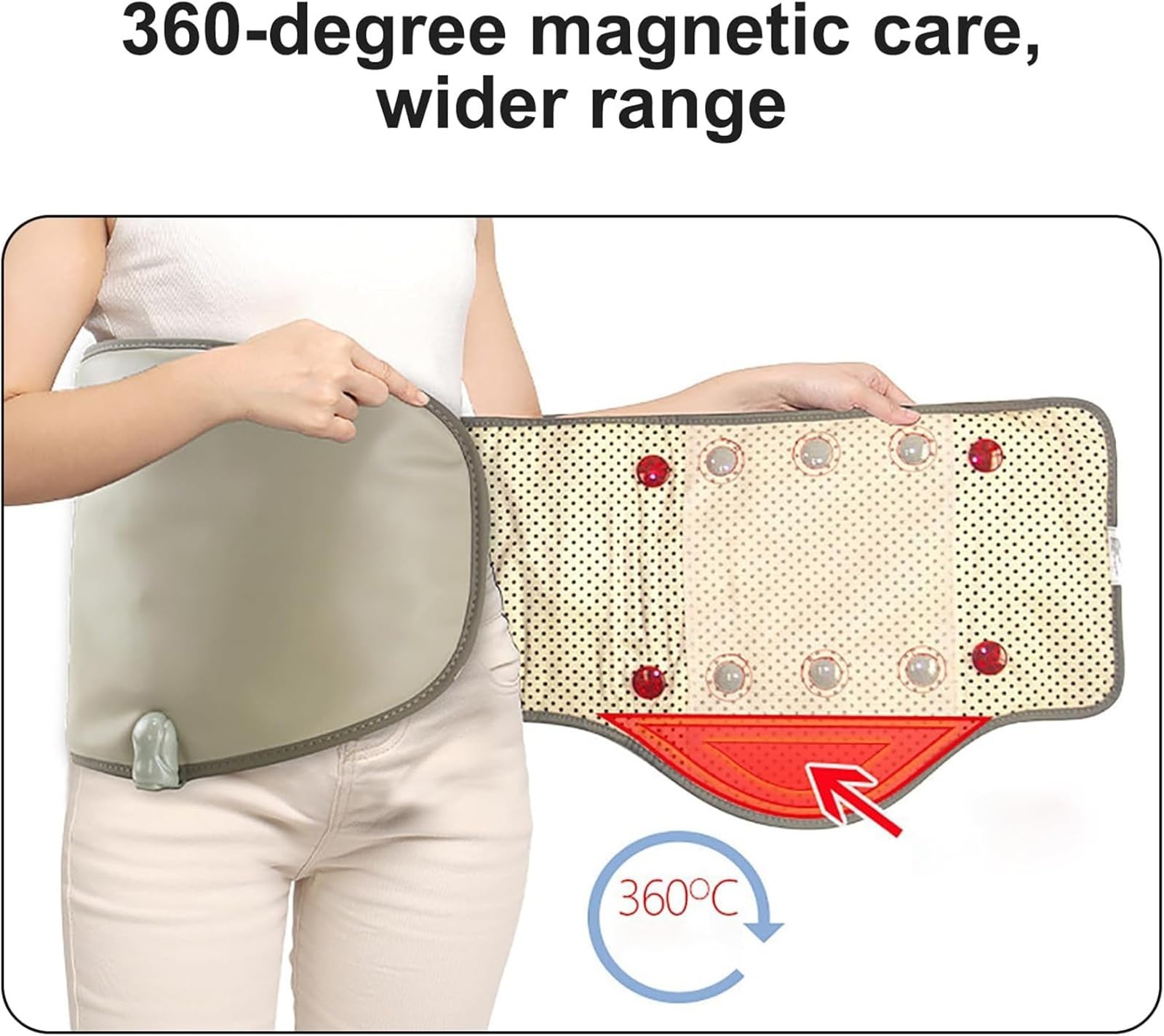 Massaggiatore addominale elettrico, massaggiatore per stomaco per digestione, cintura di massaggio dimagrante riscaldata, tre modalità di temperatura regolabili, allevia il dolore addominale e lombare