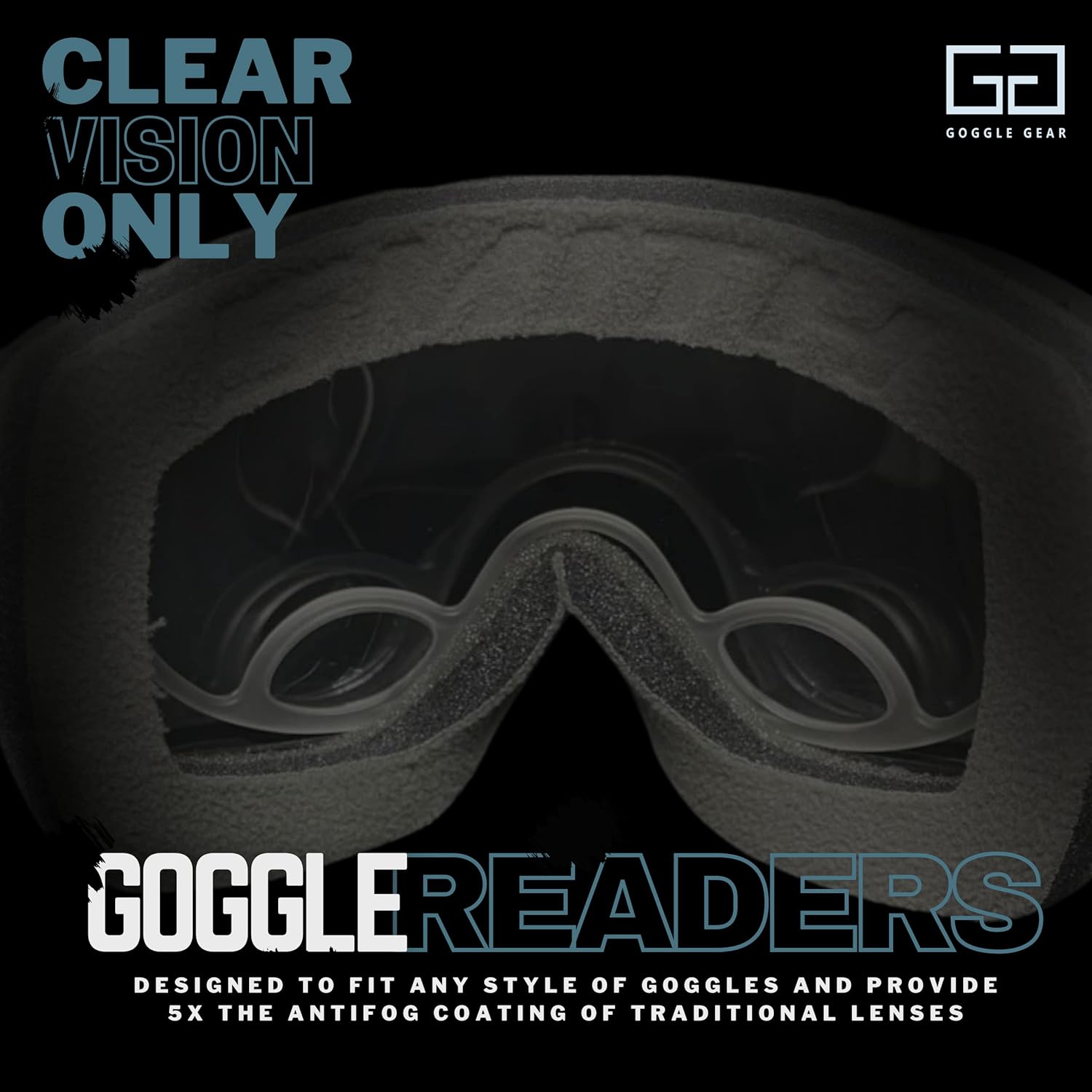 Ski Goggle Glasses Insert - Prescription Reading Glasses - Clear Optical Adapter Frames