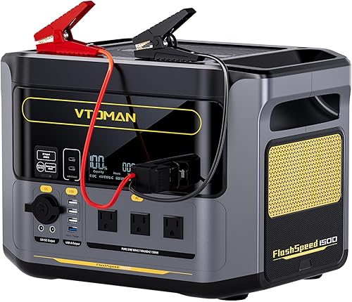 Miniatura 46 de VTOMAN FlashSpeed 300 Estación de energía portátil de 300 W, generador solar de 230 Wh con batería LiFePO4, 3000 ciclos, PD 100 W USB-C, 6 salidas