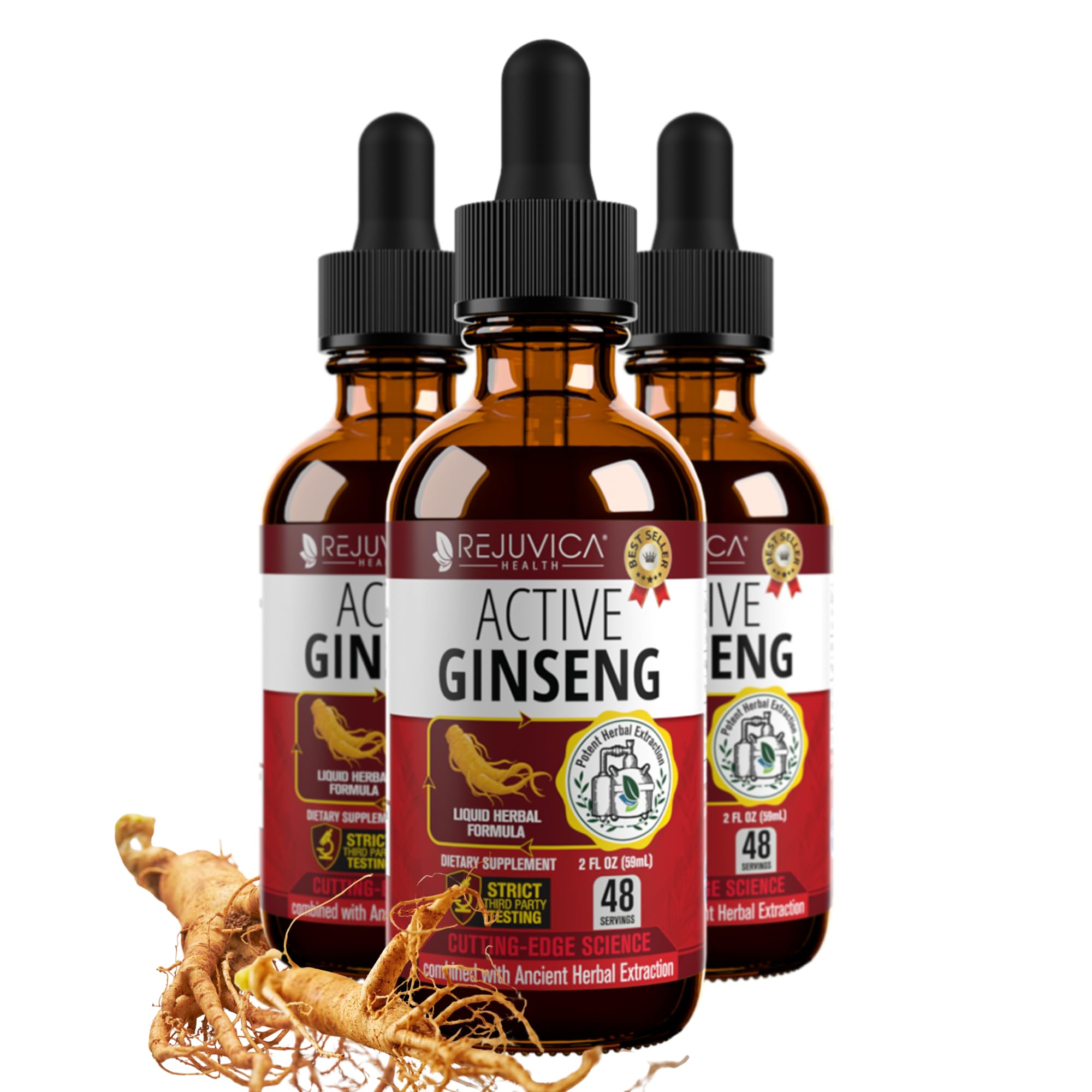 Active Ginseng - Korean Red Panax Ginseng - Natural Ginsenosides &amp; GMO-Free