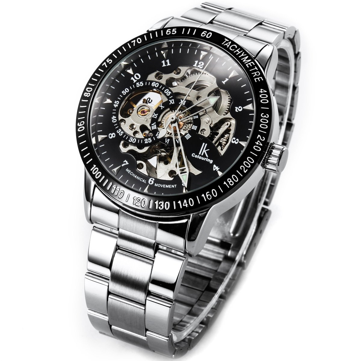 Alienwork IK Automatikuhr Armbanduhr Herren Damen Skelett Glasboden