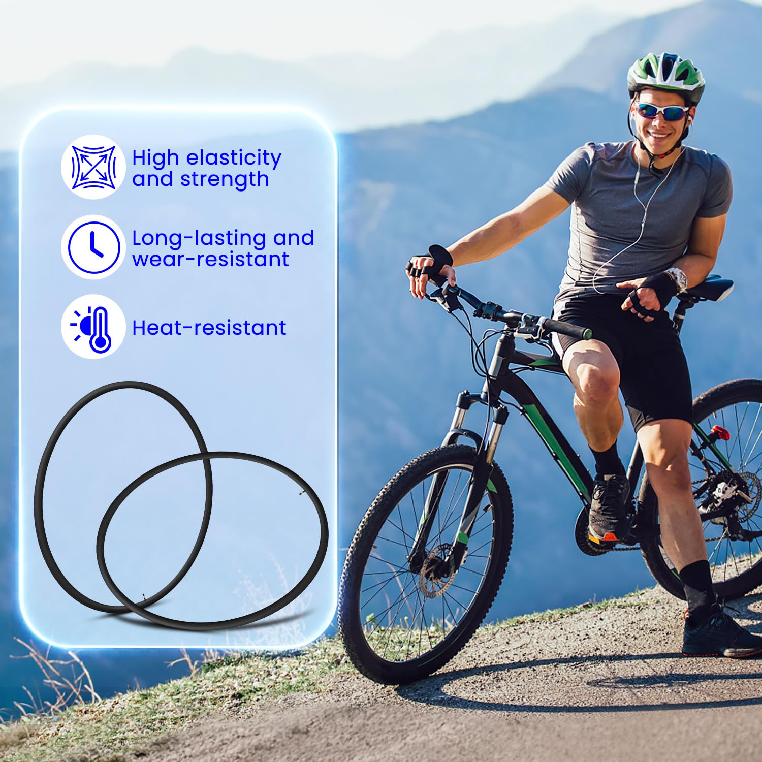 Camera d'aria per bici 700c da 28 pollici, 700 x 25-32c, compatibile con pneumatici per bici 700 x 25C, 700 x 28 C, 700 x 30 C, 700 x 32 C, con valvola Schrader da 60 mm, gomma butilica, per bici da