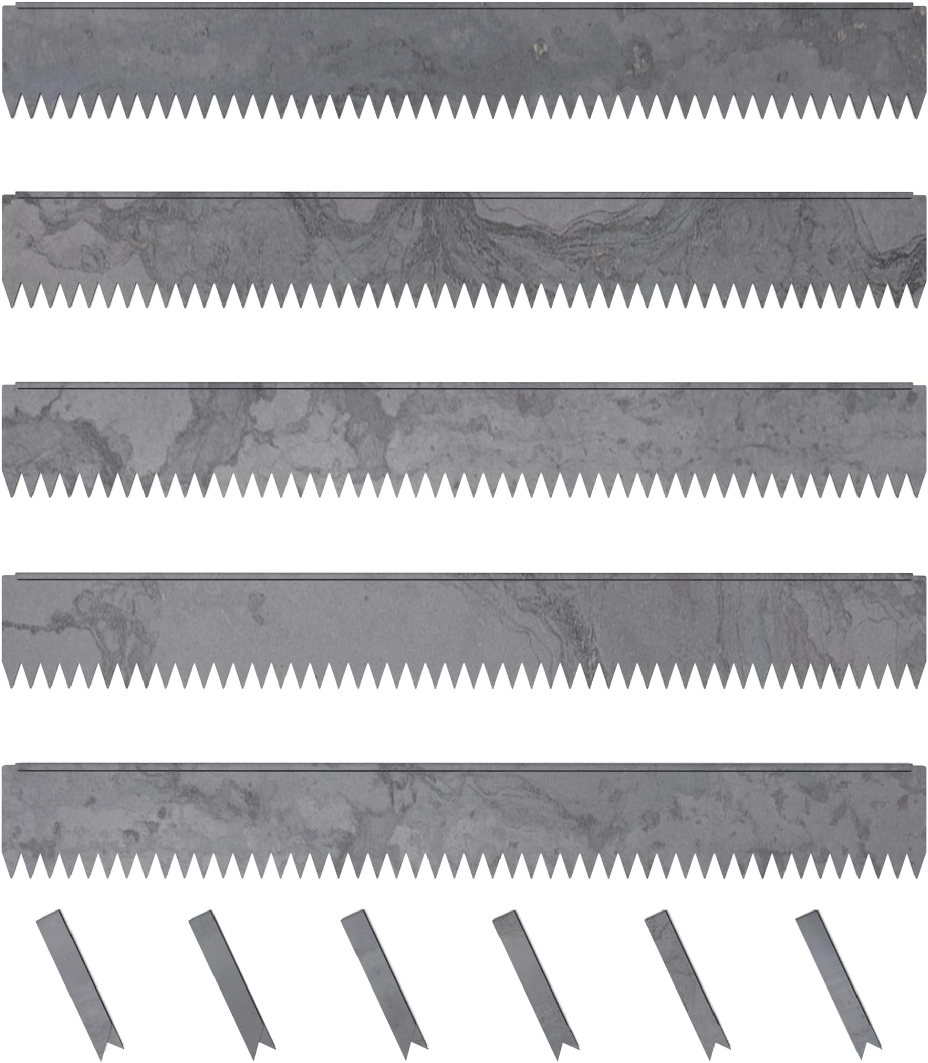 Edge Right - Hammer-in Landscape Edging - 48-inch Strips - 6-inch Depth 1/4-inch Rounded top COR-Ten Steel (5 Pack)