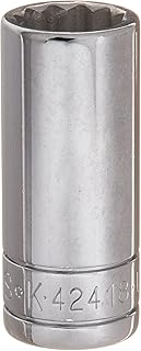 SK Professional Tools 42418 3/8 in. Drive 12-Point Metric Standard Chrome Socket - 9/16 in, Cold Forged Steel Socket with SuperKrome Finish, Made in USA