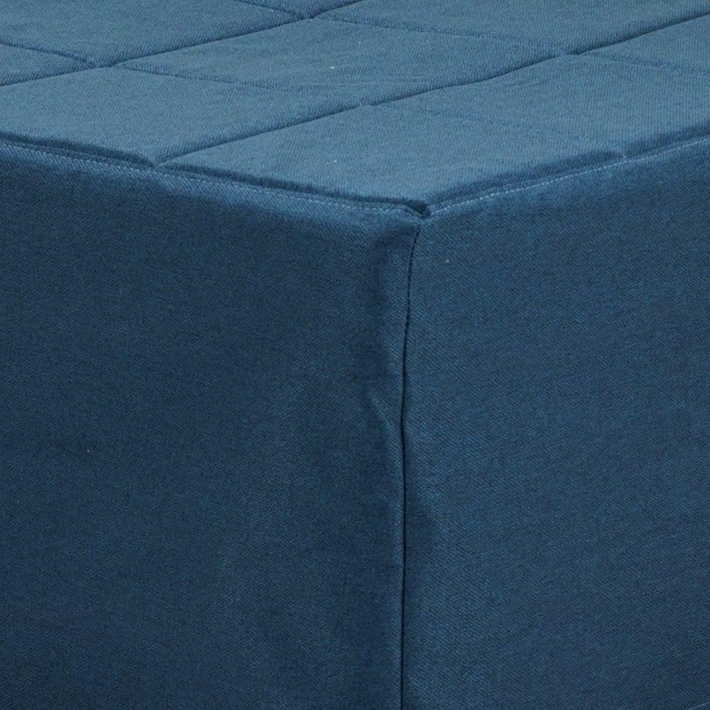 Pouf Letto Singolo Pieghevole Vega Tessuto Colore Blu