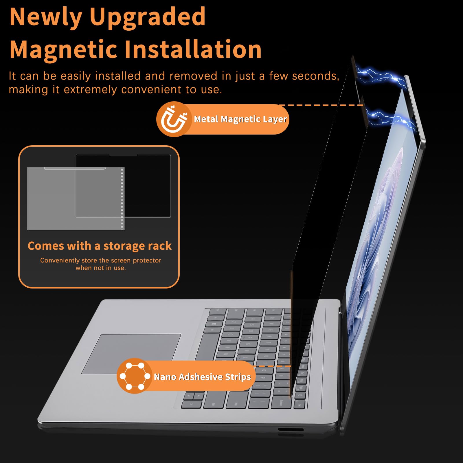 Magnético Filtro de Pantalla de Privacidad para 13.5 pulgadas Surface Laptop 6/5/4/3/2/1, Antiluz Azul Antirreflejos Anti UV, Extraíble Privacy de Protector Pantalla para Surface 13,5"