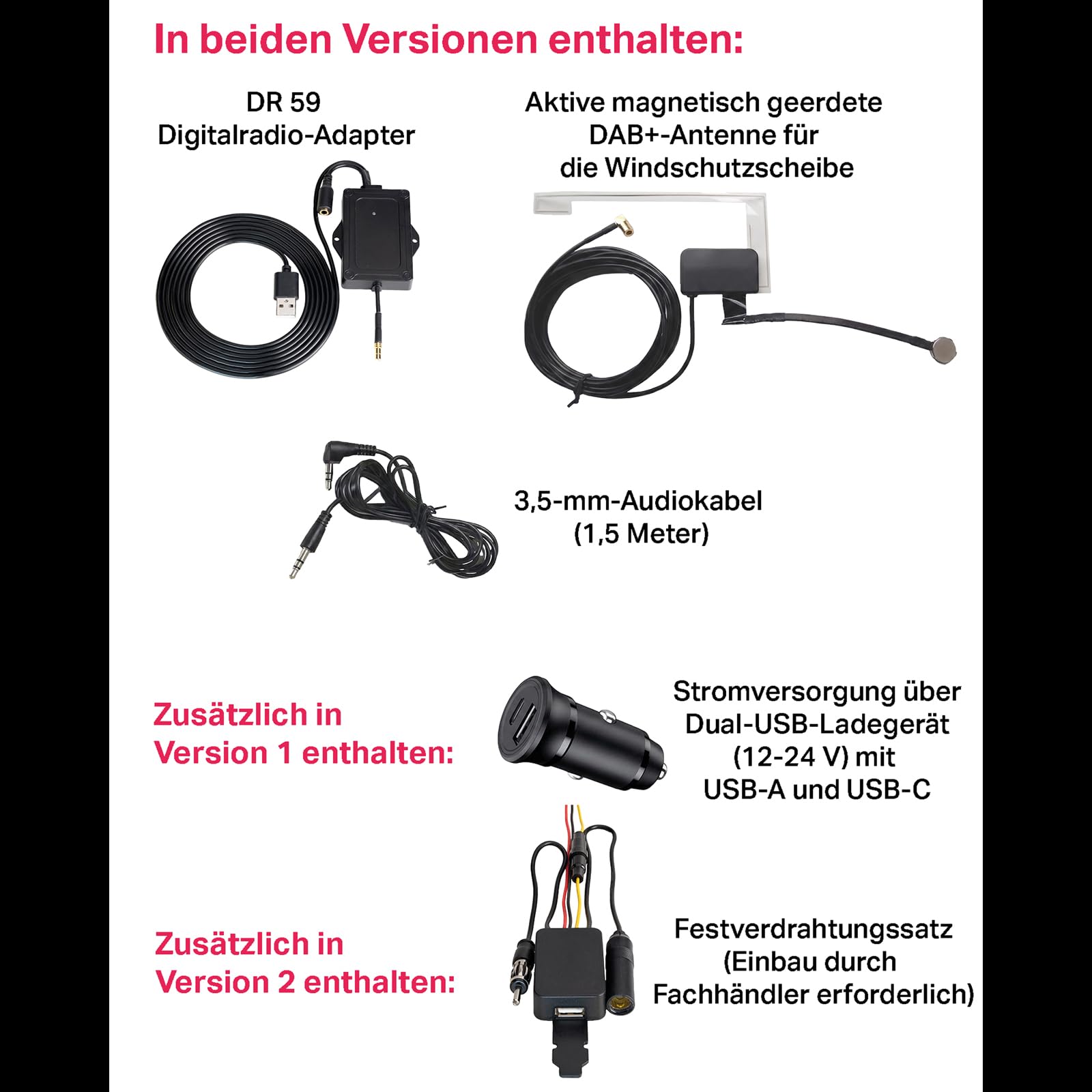 Albrecht DR 59 DAB+ Blackbox Autoradio-Adapter, Einbau