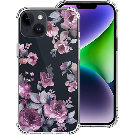 Slim Thin Anti-Scratch Lapac iPhone 14+ Case in Dark Purple and Rose
