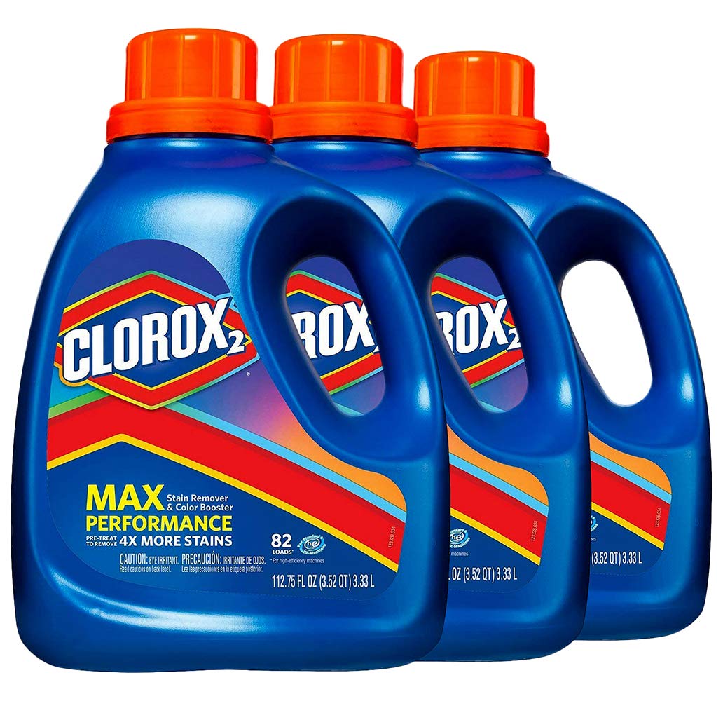 CloroxMax Performance Stain Remover and Color Booster, 82 Loads, 112.75 Ounces (Pack of 3)