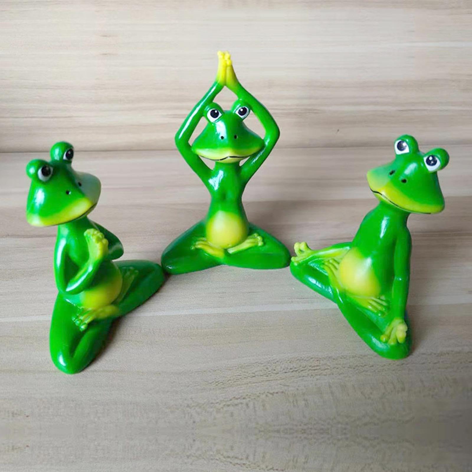 Animal Yoga Frogs Figurine Sculpture Decor Cute for Fairy Gardens Lawn Decor Style A-image-49
