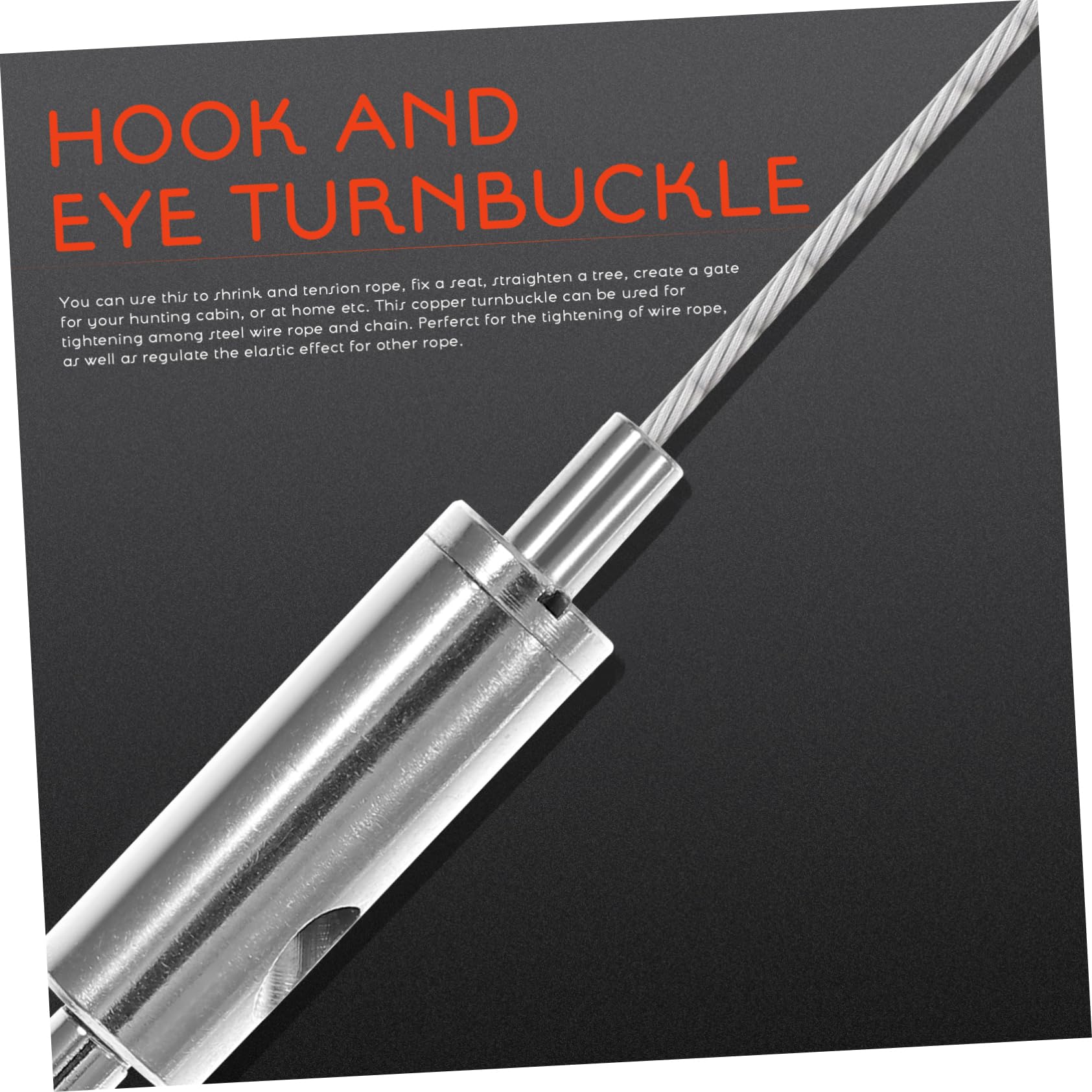 Ciieeo Frame Hanging Hardware Cable Turnbuckle Black Turnbuckle Hook for Wire Rope Tensioner