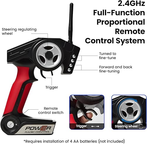 Miniatura 6 de SIMREX Coche de control remoto 2.4GHz impermeable 4WD Off Road RC Cars para niños y niñas (azul)