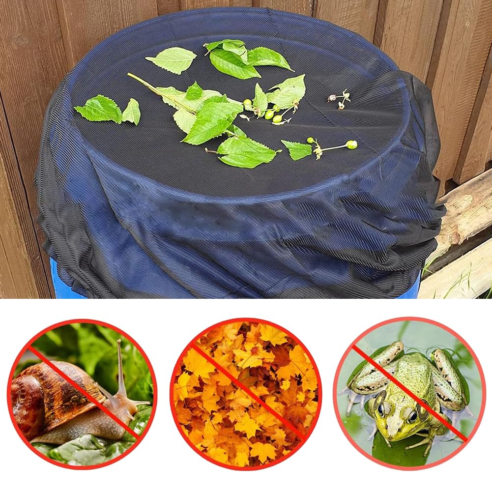 Filet De Protection Pour Citerne D'eau De Pluie Diamètre 100 Cm - Anti-feuilles Et Moustiques, Polyester - 11