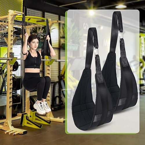 Miniatura 3 de Correas colgantes para abdominales para barra de dominadas, correas abdominales de fitness para entrenamiento de fuerza central, correas de