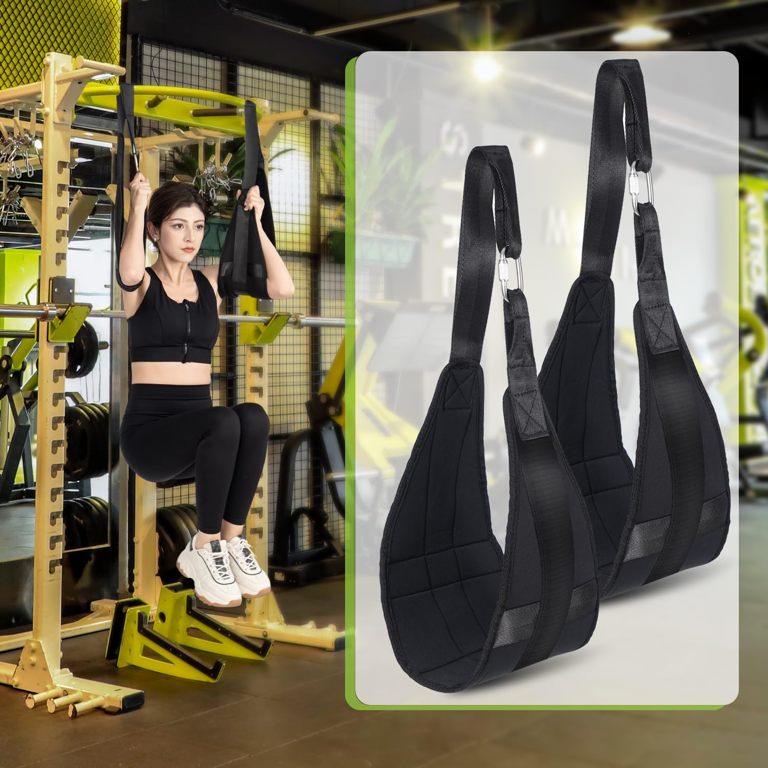 Correas de abdominales colgantes para barra de dominadas, correas abdominales para entrenamiento de fuerza central, correas de dominadas para levantamiento de piernas abdominales, ejercicio, fitness,