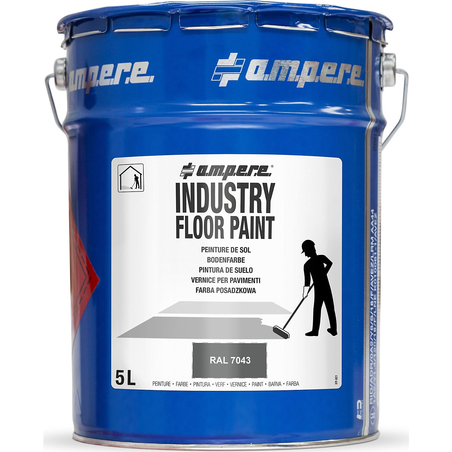 Industry Floor Paint® Bodenmarkierungsfarbe Grau 5 l