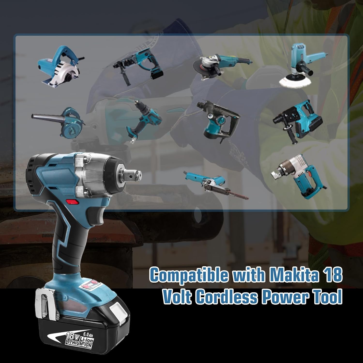 4-Pack BL1860B Replacement for Makita 18V Battery 6.0Ah Compatible with Makita 18 Volt LXT Lithium ion Batteries BL1890 BL1860 BL1850B BL1850 BL1840B BL1840 BL1830B BL1830 BL1815 BL1820 BL1820B(Black) - Image 3