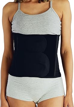 Belly Bandit Luxe Postpartum Belly Wrap - Adjustable Abdominal Compression Wrap with 5 Targeted Compression Panels - Postpartum Belly Support for Natural Birth or C-Section - X-Small - Black