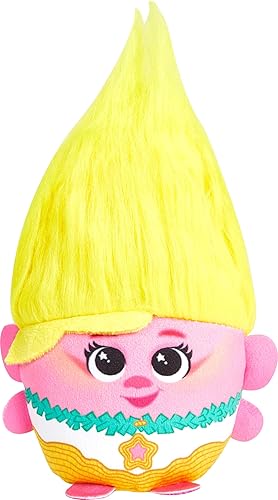 Mattel Juguete de peluche DreamWorks Trolls Band Together Hairmony Mixers Viva con sonido, muñeca suave de 6 pulgadas inspirada en la película,