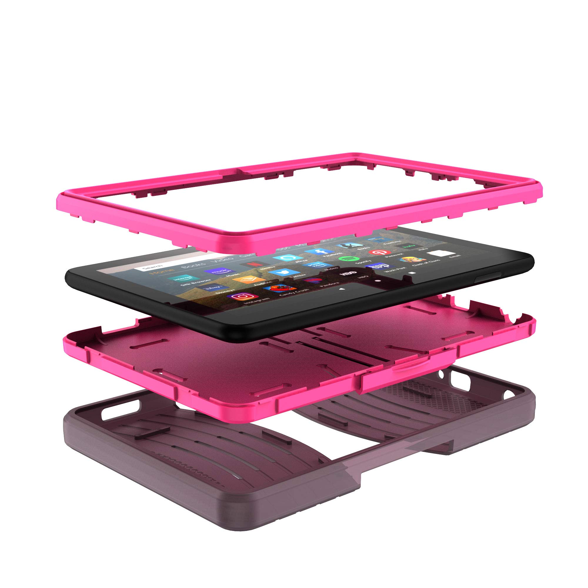 EpicGadget Case For 2022 Fire 7 Tablet - Heavy Duty Cover With Kickstand & Screen Protector