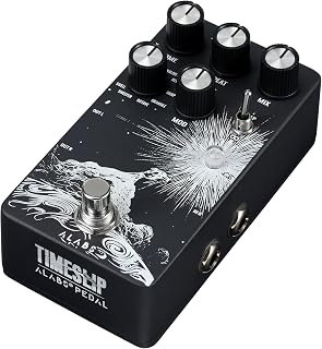 ALABS TIMESLIP Delay Pedal for Electric Guitar,Stereo Digital Delay Guitar Effects Pedal with 9 Delay Effects,Analog Dry Through,True Bypass,Tap Tempo,Adjustable Modulation, Multi-Expression Control