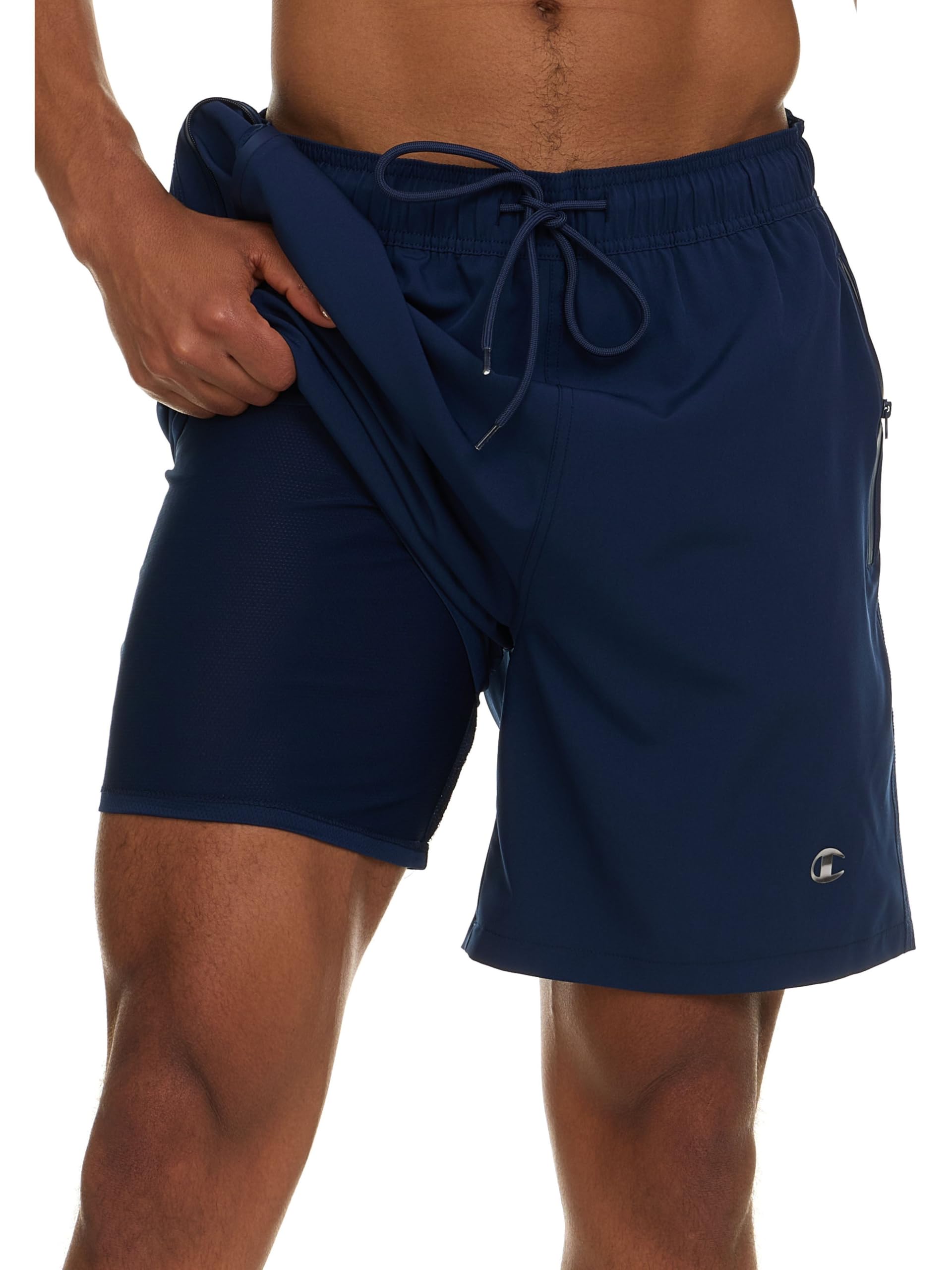 Champion Mens Swim Trunks with Compression Liner 7 Inch Inseam