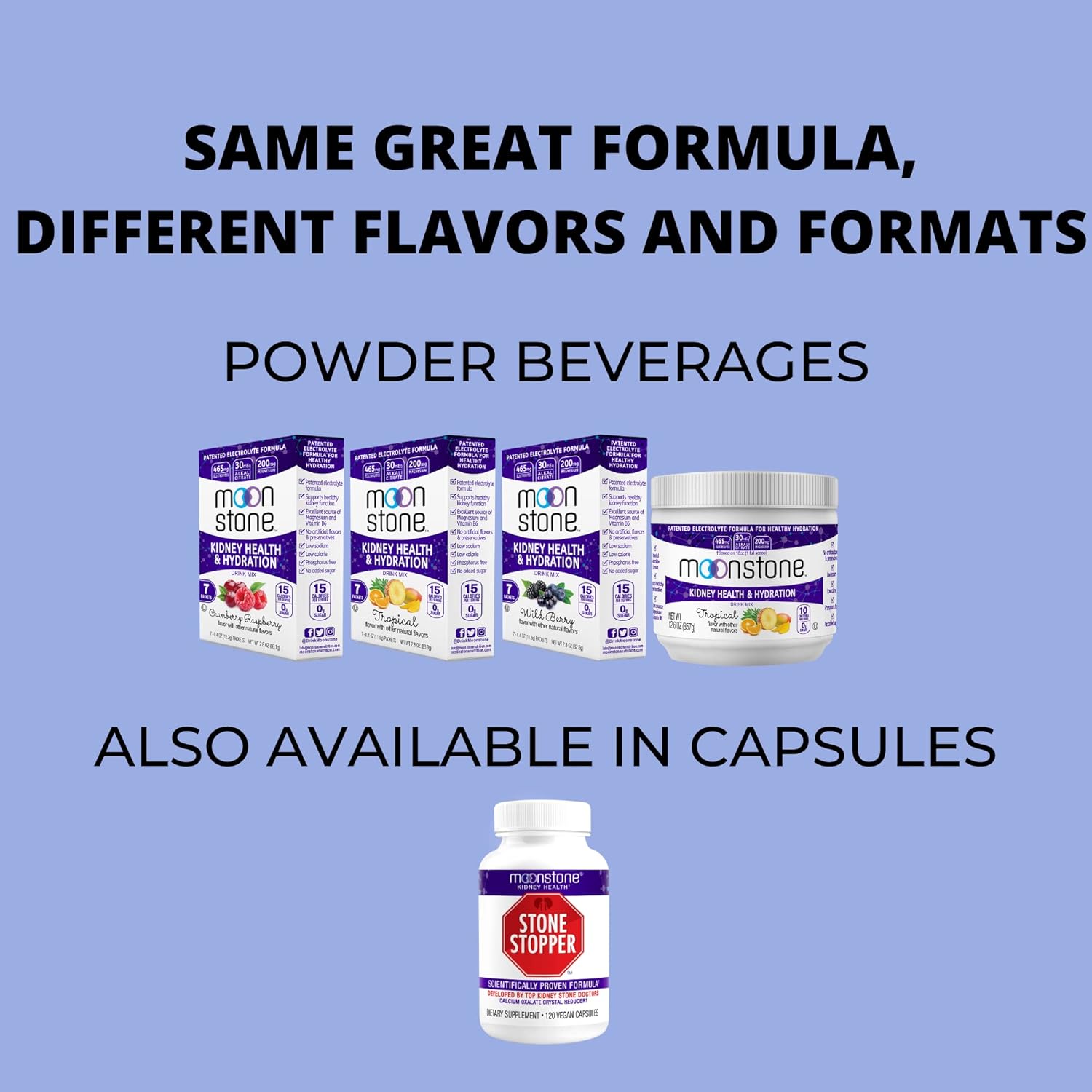 Moonstone Nutrition Kidney Stone Health Supplement, Keto Electrolyte