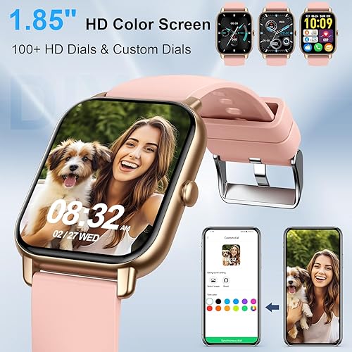 Miniatura 4 de Smart Watch for Men Women AnswerMake Calls, Fitness Watch 1.85" Touch Smartwatch, Fitness Tracker with Heart Rate Sleep Monitor and 100+Sports, IP68